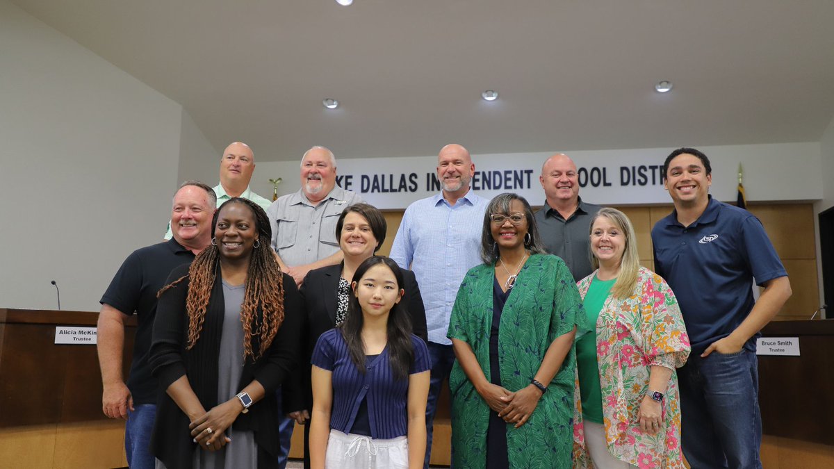 LakeDallasISD's tweet photo. Tonight, the Board recognized LDHS senior Deborah Oh for achieving 1000 digs, which is when a volleyball player prevents the ball from hitting the ground on their side of the net after an opponent has spiked or served the ball. Congrats, Deborah! https://t.co/7OP6VhE1qP