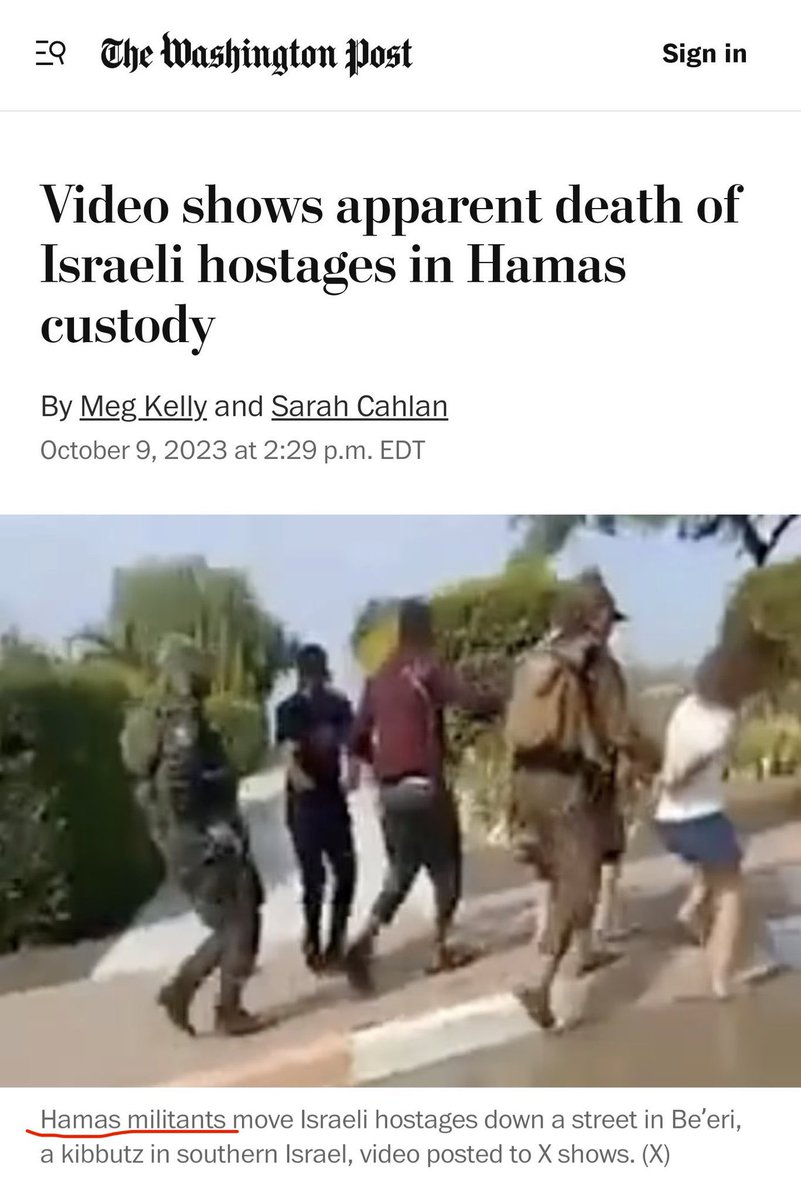 Hey WaPo, the “apparent death” of Israeli hostages are called executions, and the Hamas “militants” who did it are called terrorists.