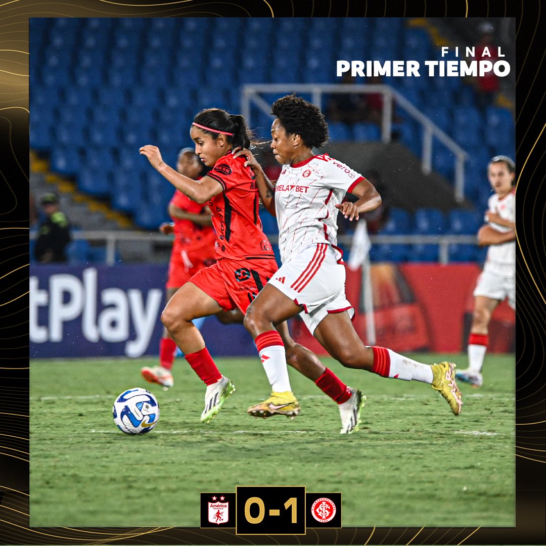 AmericaCaliFem's tweet image. AMÉ 🆚 INT [0-1]

|45’ +3' ⏱| FINALIZA LA PRIMERA PARTE EN EL SANFERNANDINO. 

#AMÉxINT
#LaGloriaEsDeEllas