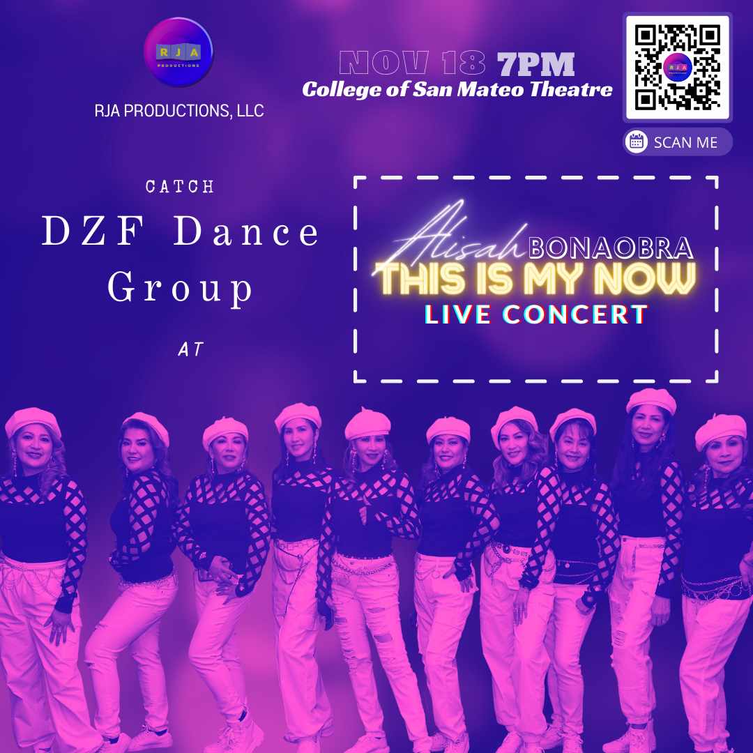 Don't miss the live performance of 𝗗𝗭𝗙 𝗗𝗮𝗻𝗰𝗲 𝗚𝗿𝗼𝘂𝗽 on 𝄞𝘼𝙡𝙞𝙨𝙖𝙝-𝙏𝙝𝙞𝙨 𝙄𝙨 𝙈𝙮 𝙉𝙤𝙬 𝙇𝙞𝙫𝙚 𝘾𝙤𝙣𝙘𝙚𝙧𝙩𝄞

It will be held on November 18, 2023, at the College of San Mateo Theatre.   

For tickets: bit.ly/3E8TSPF