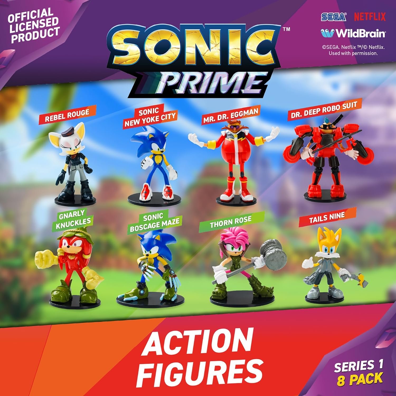 Netflix Sonic Prime Figures 12pk, Action Figures