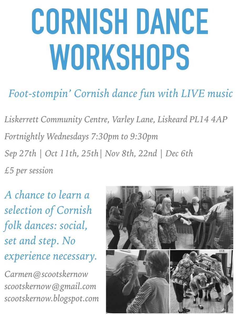 Wednesday night! Join us for some footstompin’ Cornish dance fun with LIVE music at the Liskerrett Community Centre. 
Dha weles ena! See you there!
💃🕺🏾😃🎶
.
.
.
#cornishdance #folkdance #liskerrett #boscastlebreakdown #kabmpymp #mrmartinsreel #newlynreel