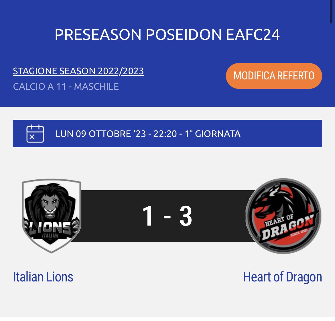 ItalianLions's tweet photo. FullTime
⚽️@aleromanista96 
👟@gomi3ro https://t.co/ZZcZrzJkXE