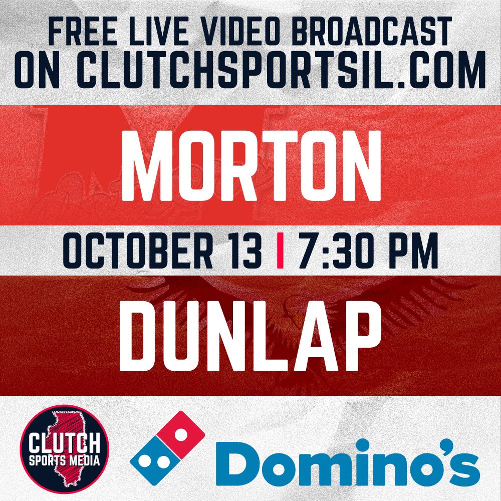 ClutchSportsIL's tweet photo. 🚨SCHEDULE ANNOUNCEMENT🚨

We’ll be back in Dunlap this Friday for a high-stakes Mid-Illini clash between undefeated @pottersfootball and 6-1 @DunlapFootball! 

Tune in live and for free on https://t.co/QLOt4Tq23d!😎📺

#ClutchUp https://t.co/XPzXIBfSXx