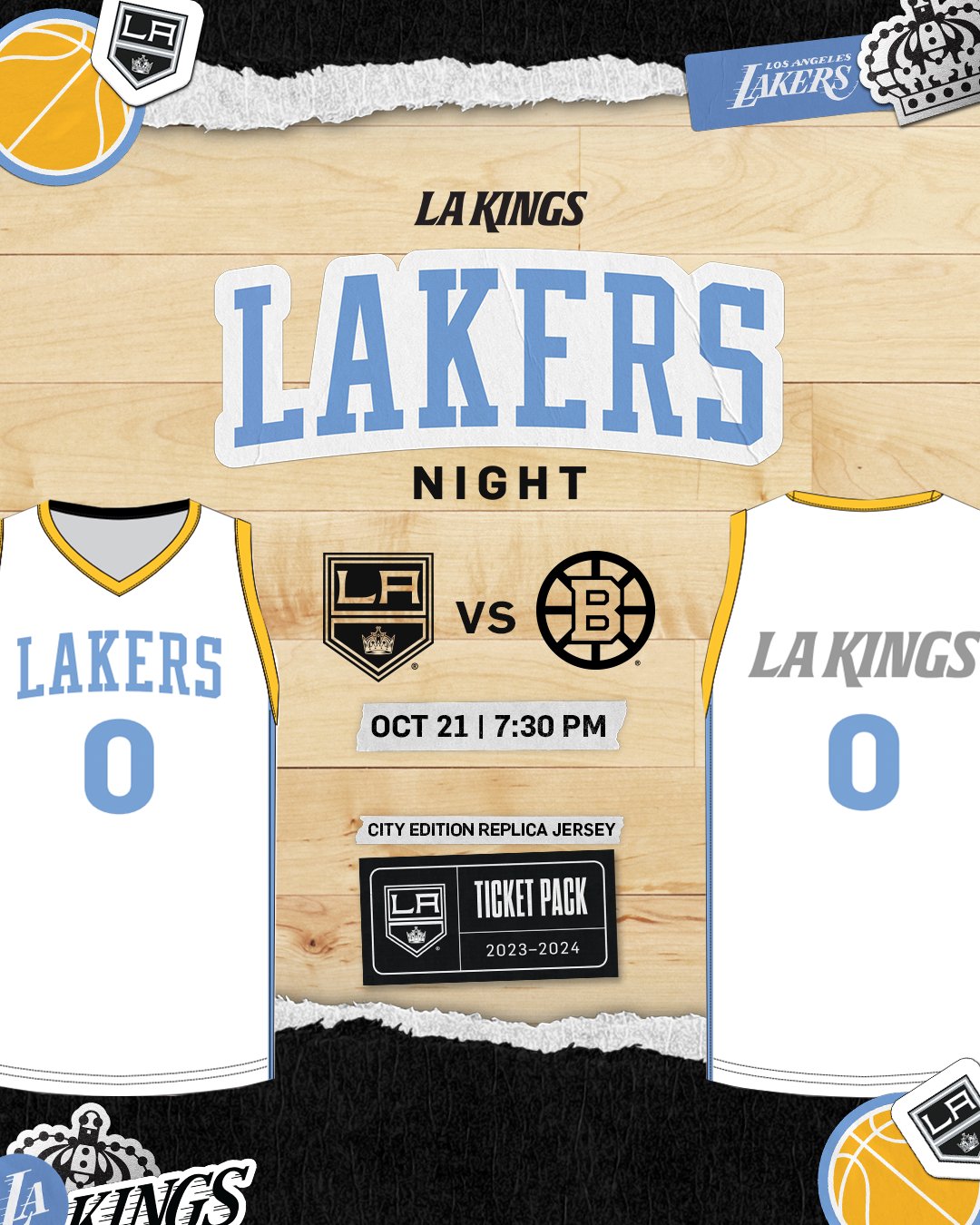 LA Kings on X: .@Lakers Night at the LA Kings game is just around the  corner! Buy a ticket pack now and you'll get Kings X Lakers New Era hat 👌  BUY