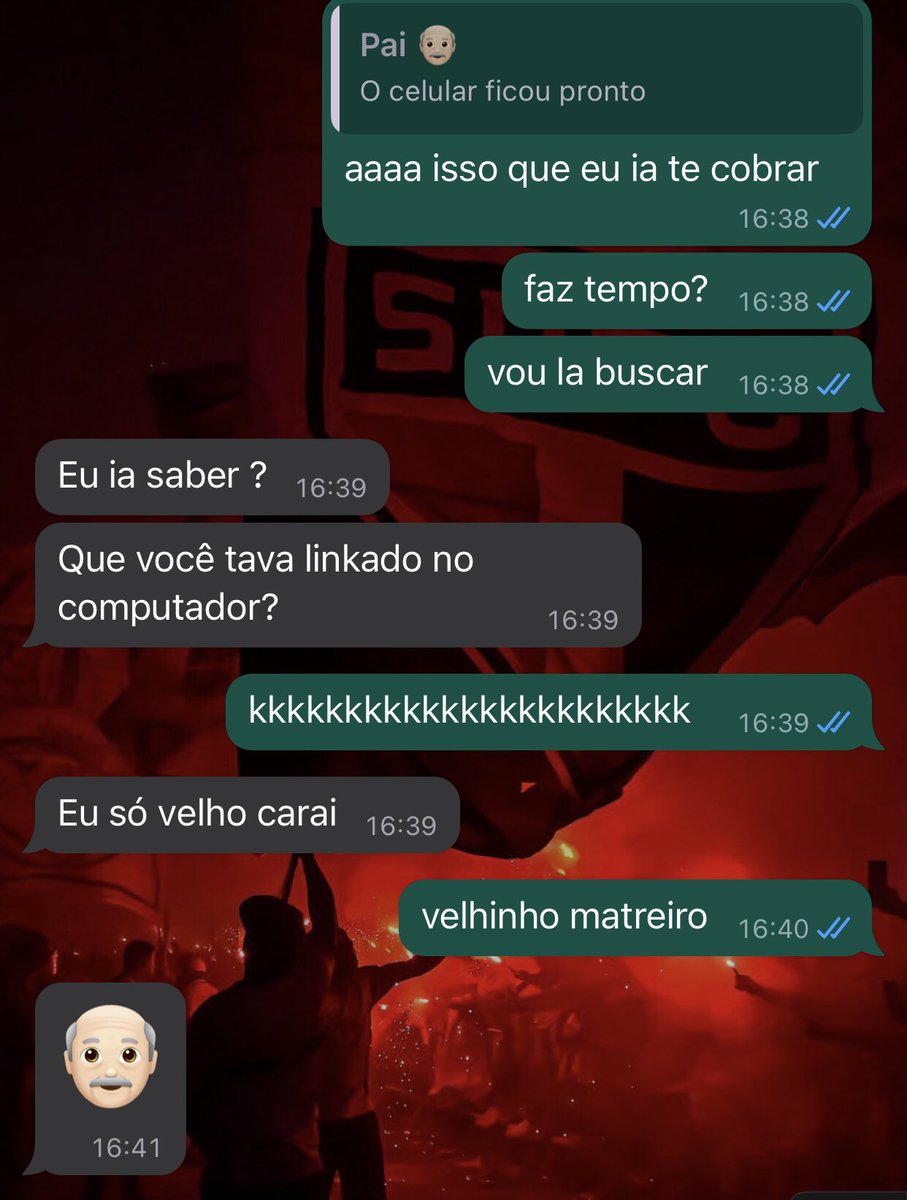 bonzatto1930's tweet photo. Minha relação com meu pai em 4 prints https://t.co/sWQP2H11Rr