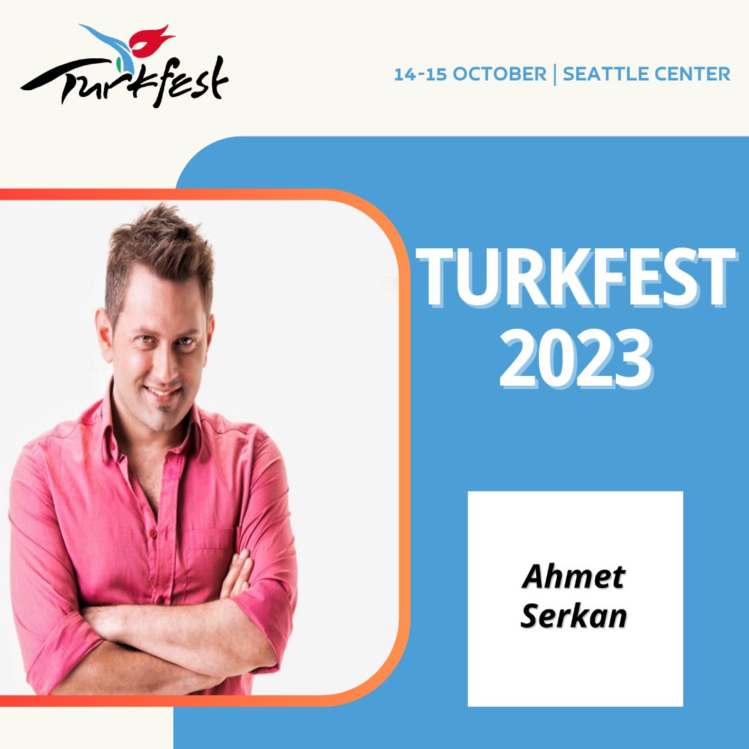TurkfestSeattle's tweet photo. Turkish Singer Ahmet Serkan will perform in #TurkFest! Join us for fun in Seattle Center on 14-15 October! #TurkishMusic https://t.co/nITVq2pMaI