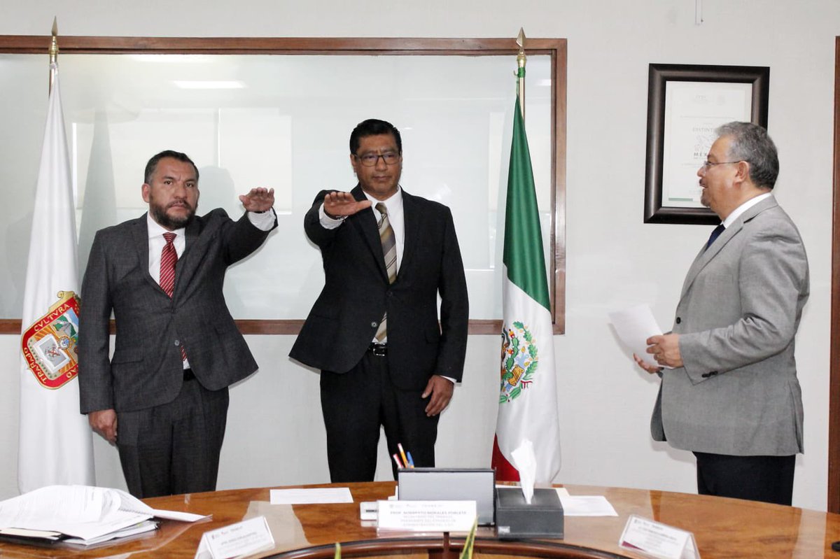 TrabajoEdomex's tweet photo. En Sesión del Consejo de Administración del @ICATIedomex_, se tomó protesta a los Titulares de la Dirección de Administración y Finanzas, Mauricio Eduardo Aguirre Lozano, y de la Dirección Técnico Académica, Werther Juárez Toledo https://t.co/HdjQ6TrkZL