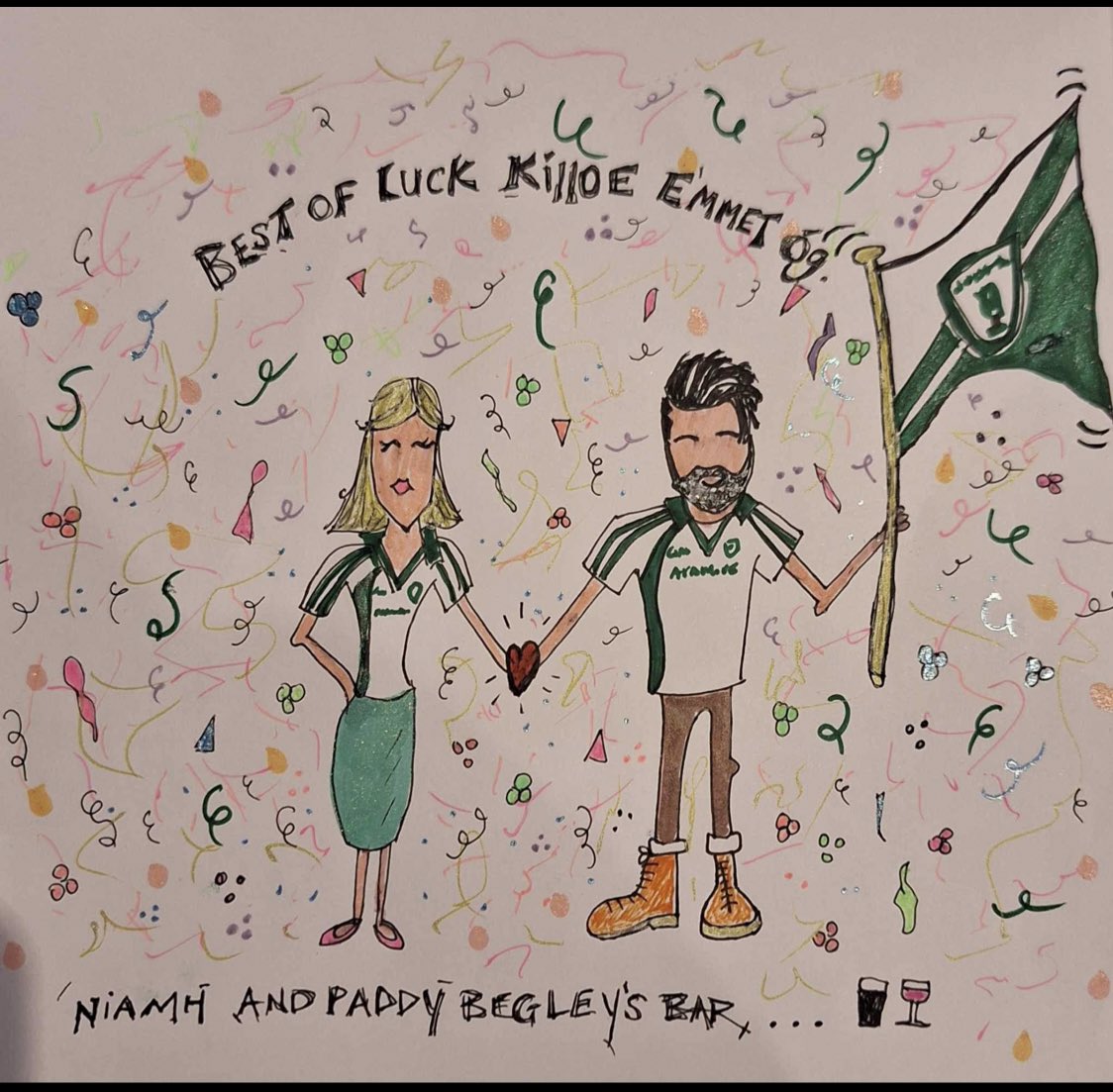 NIAMHBL's tweet photo. Awwww, a lovely lady drew this for me. The week that’s in it ! #CountyFinalWeek Cill Eo abú 🏆🏆Thank you Tara x https://t.co/eRJ2wTzZYB