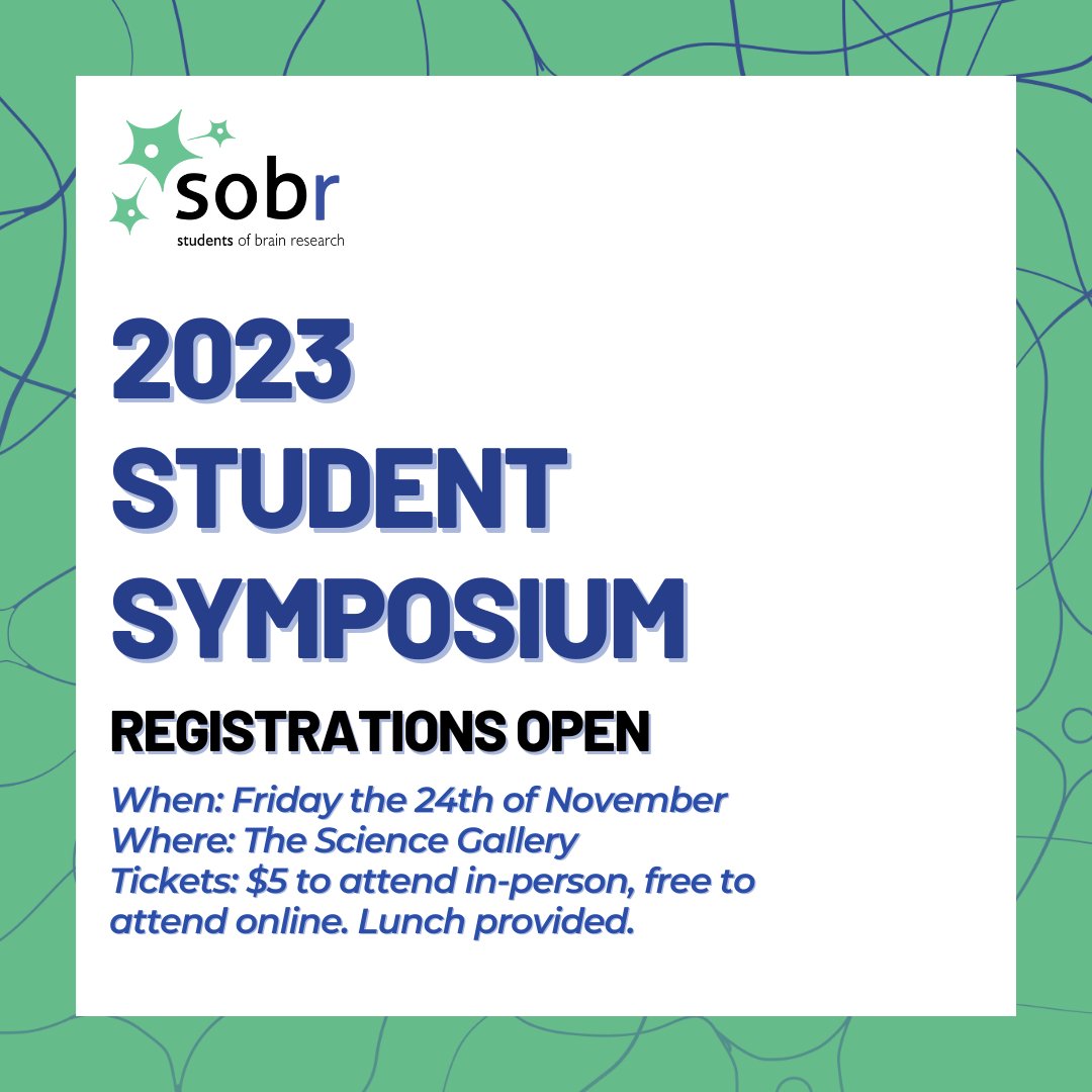 Registrations for our 2023 Student Symposium are now open! 🥳 Follow the link in our bio to register. We look forward to seeing you there! 😎🧠