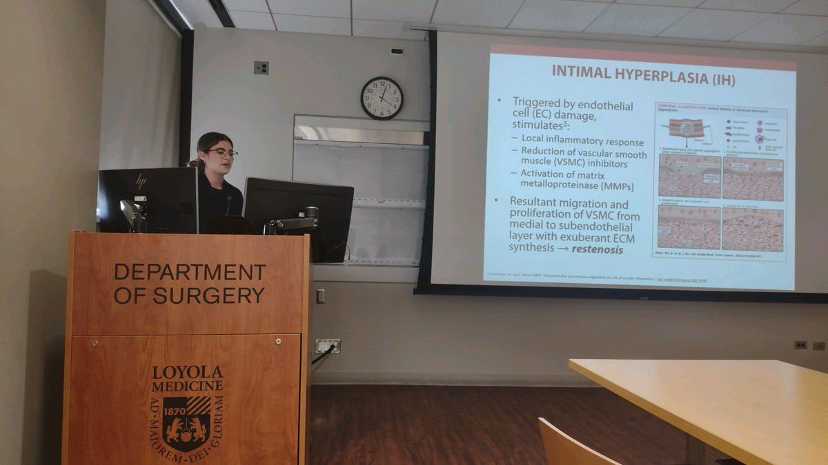 #surgicalresearch with @LoyolaSurgery resident physician @Ashley_A_Penton! Looking at cellular clues to arterial disease. @CorinneBunn @VivianGahtanMD @StevenD58706204 @LoyolaVascular @LoyolaMedMD @LoyolaMedEd