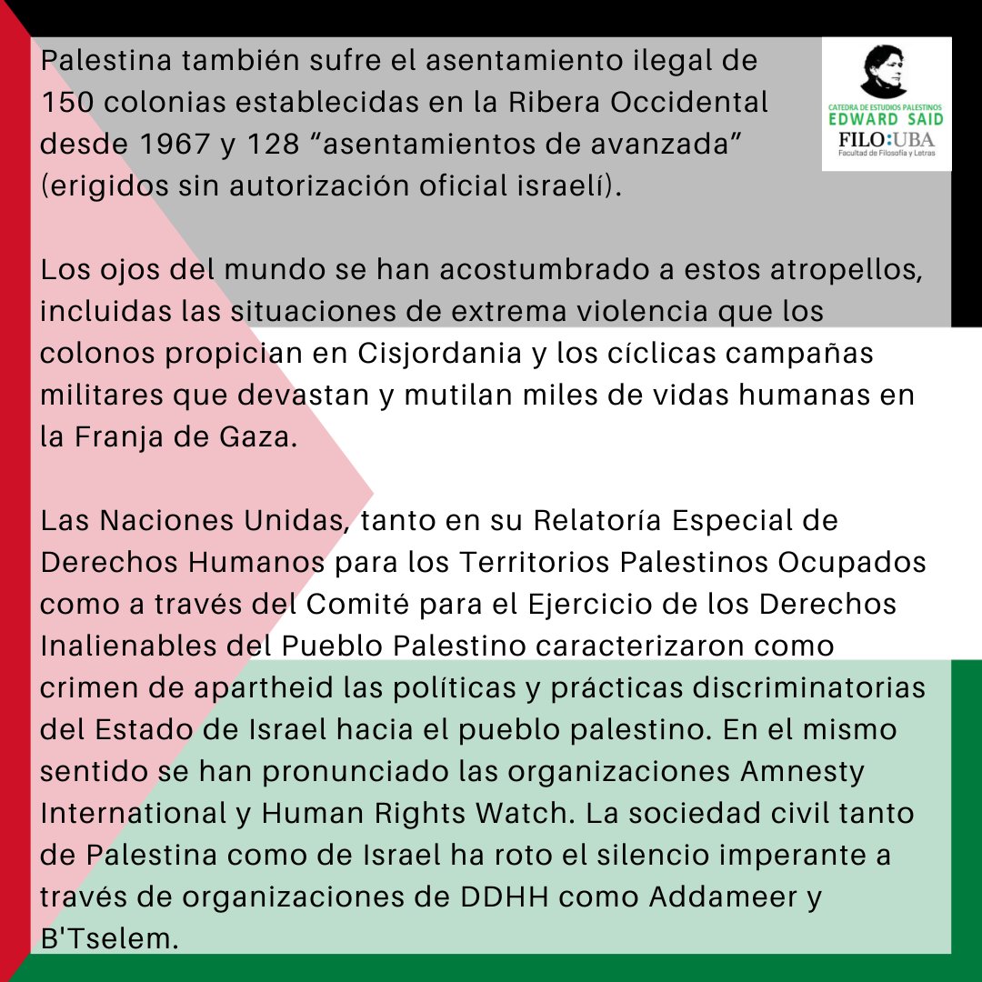CatedraSaid's tweet photo. 🇵🇸 Desde nuestra Cátedra vivimos con extremo desasosiego los acontecimientos en desarrollo. Acá nuestro pronunciamiento.

#Palestina #GazaUnderAttack #Tragedia #DDHH #FreePalestine #Palestine #Nakba75 #UBA #EdwardSaid #75años #Nakba https://t.co/xWFArtQ6DH