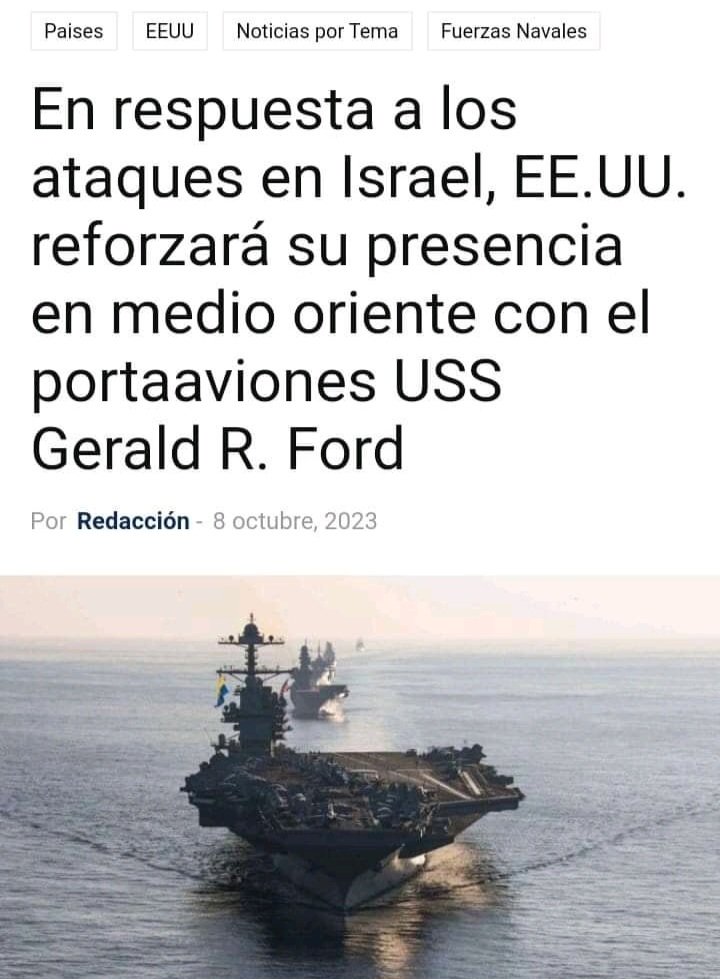 Un portaaviones de EEUU para apoyar al país que ha asesinado más de 2 mil niños palentinos en una década.
