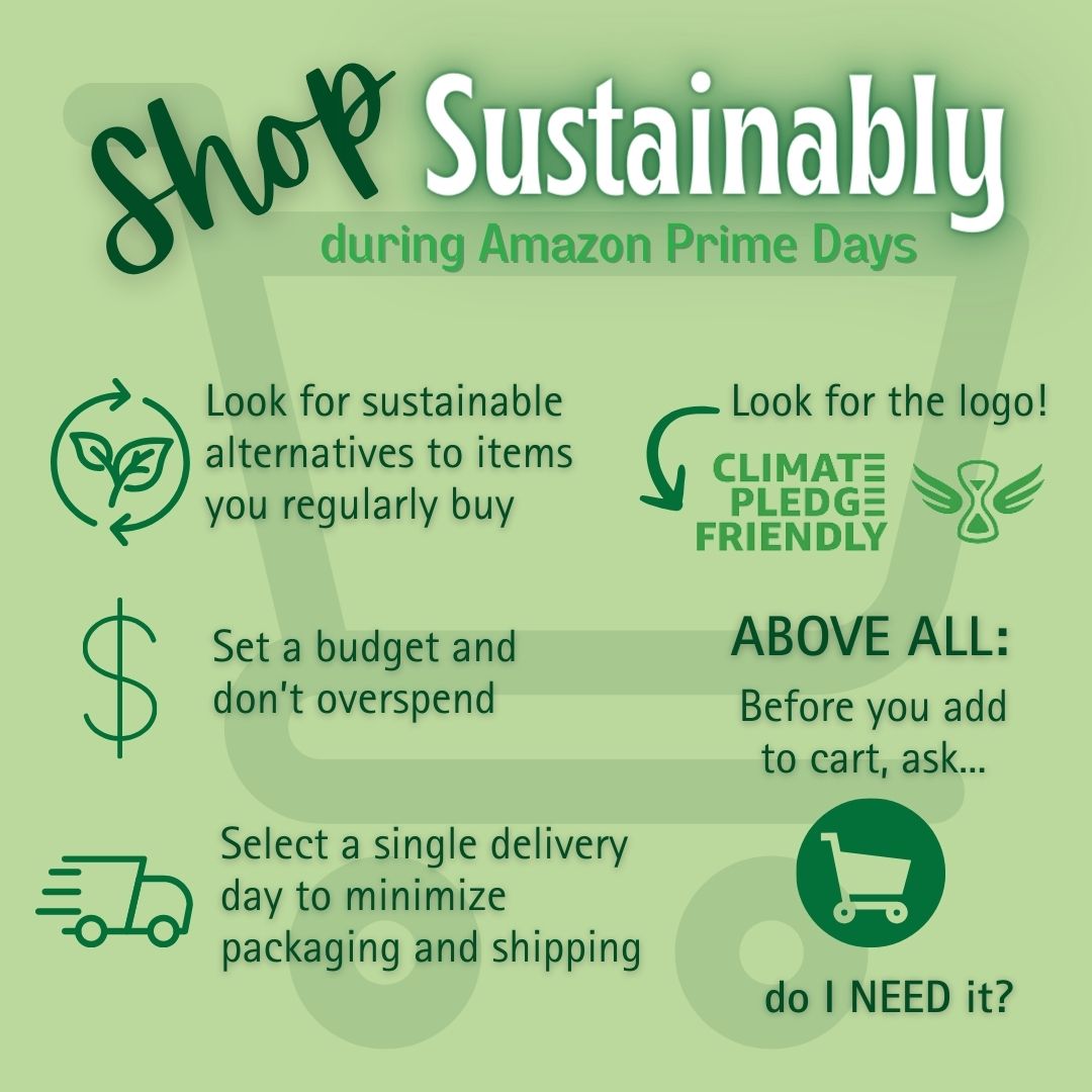 getgreenapp's tweet photo. Keep your #PrimeDays shopping on #Amazon sustainable by looking for the #ClimatePledgeFriendly stamp! Check out the #GetGreenApp for product suggestions on #sustainableliving products and more! https://t.co/uTgvMbh0ZG
