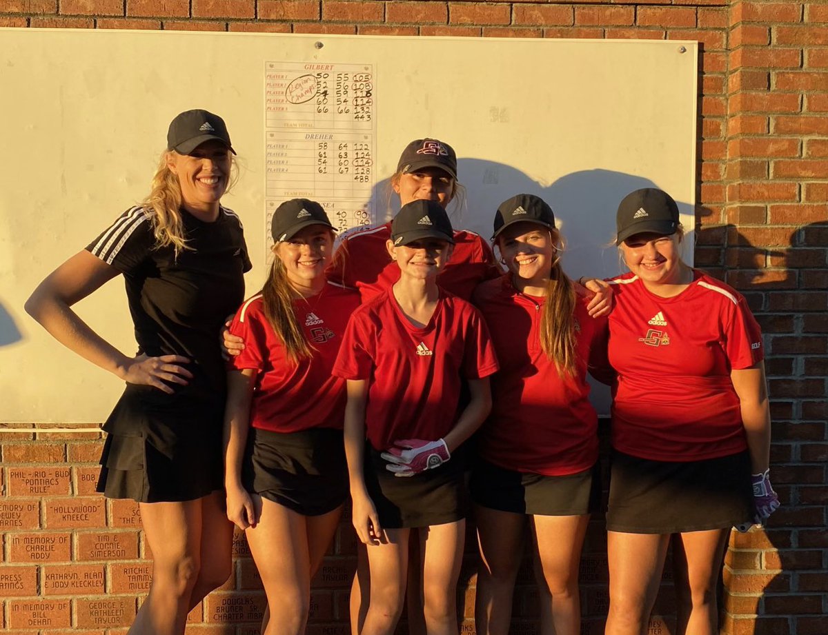 GilbertWGolf's tweet image. The Lady Indians are the 2023 AAA Region 5 Champions!! 🏆 Congrats to @olivejpit, Natalie, and Leyla for making the All-Region Team 💯

Olivia Pitillo: 105
Natalie Berry: 108
Leyla “Pearly” Chavis: 114
Grace McGlocklin: 116
Georgia Harmon: 132
Total: 443

#ChiefMentality