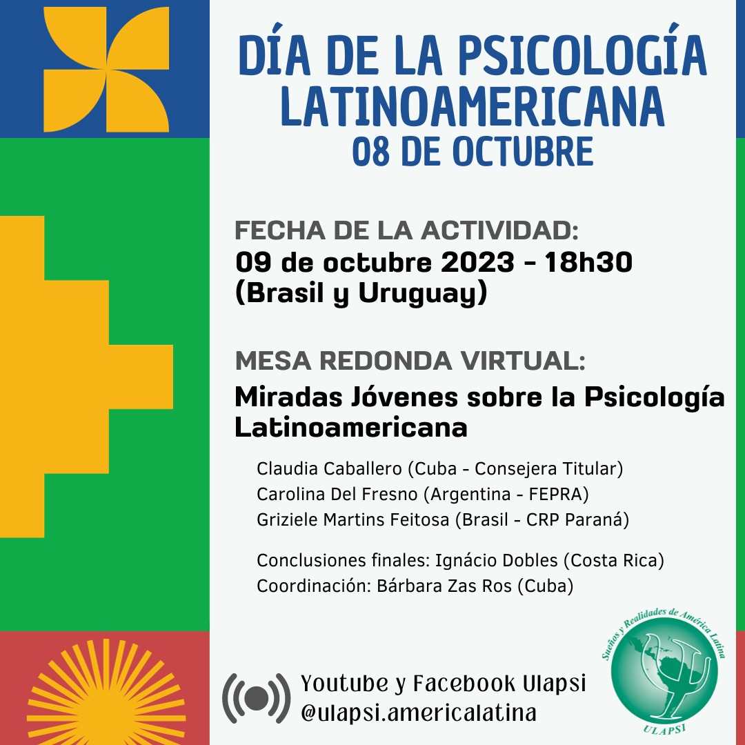 ipugayoung's tweet photo. 🎥 Hoy se realizó la Conmemoración del Día de la Psicología Latinoamericana, MESA REDONDA VIRTUAL: “Miradas Jóvenes sobre la Psicología Latinoamericana", la puedes revisar en:   
https://t.co/fQpeIAAV0V https://t.co/pz0xNs7fr0