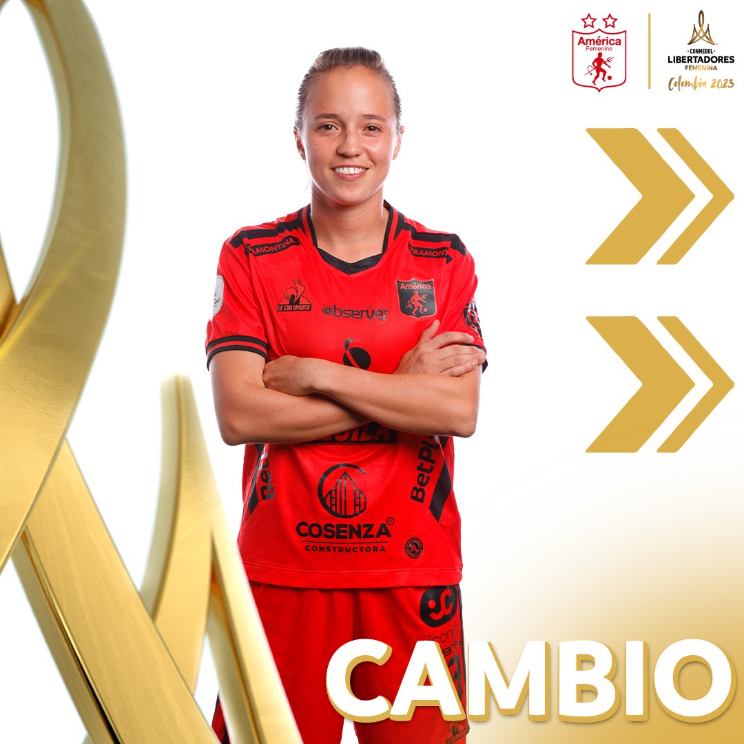 AmericaCaliFem's tweet image. AMÉ 🆚 INT [2-4]

|87’ ⏱| 🔁 Sustitución en nuestro equipo. 

#AMÉxINT
#LaGloriaEsDeEllas