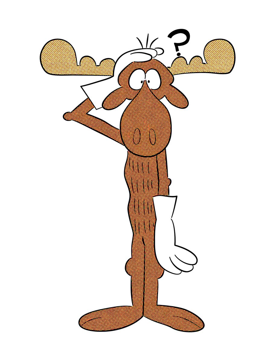 Arkholt's tweet photo. #Inktober / #Vectober day 9: Bullwinkle J. Moose, created by Alex Anderson and Jay Ward, with a newspaper comic version drawn and written by Al Kilgore. https://t.co/sZlneCZpsb