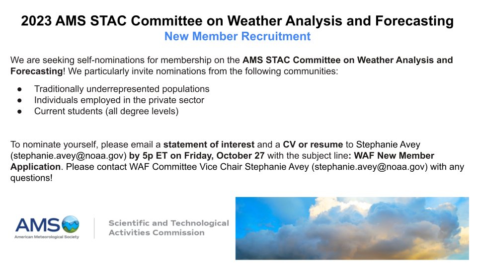 AMS Weather Analysis & Forecasting Committee tweet media