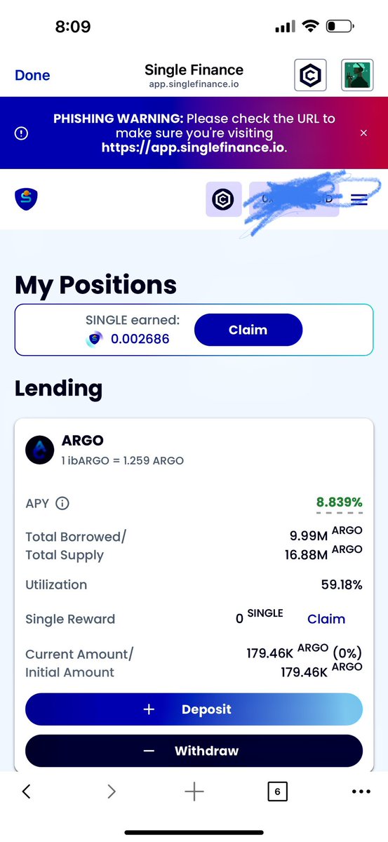#crofam Today I learned I can #lend my #cro or #argo @singlefinance on #cronos #defi ! Almost 9% a.p.y. Rewards for flexible staking is SWEET!