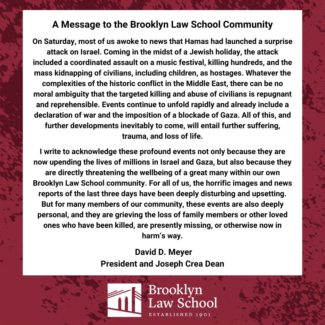 Brooklyn Law School tweet media