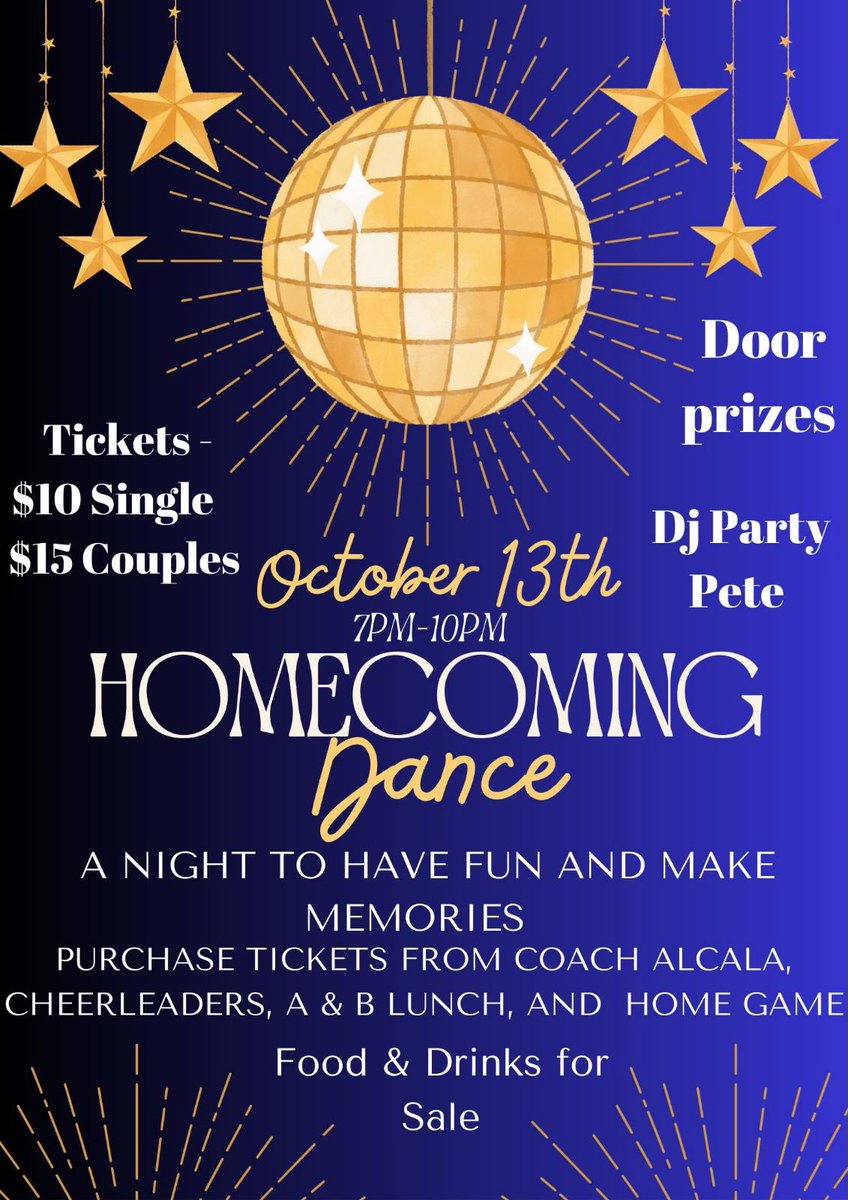 Whose ready for the HOCO dance?!?!? Get your tickets soon!