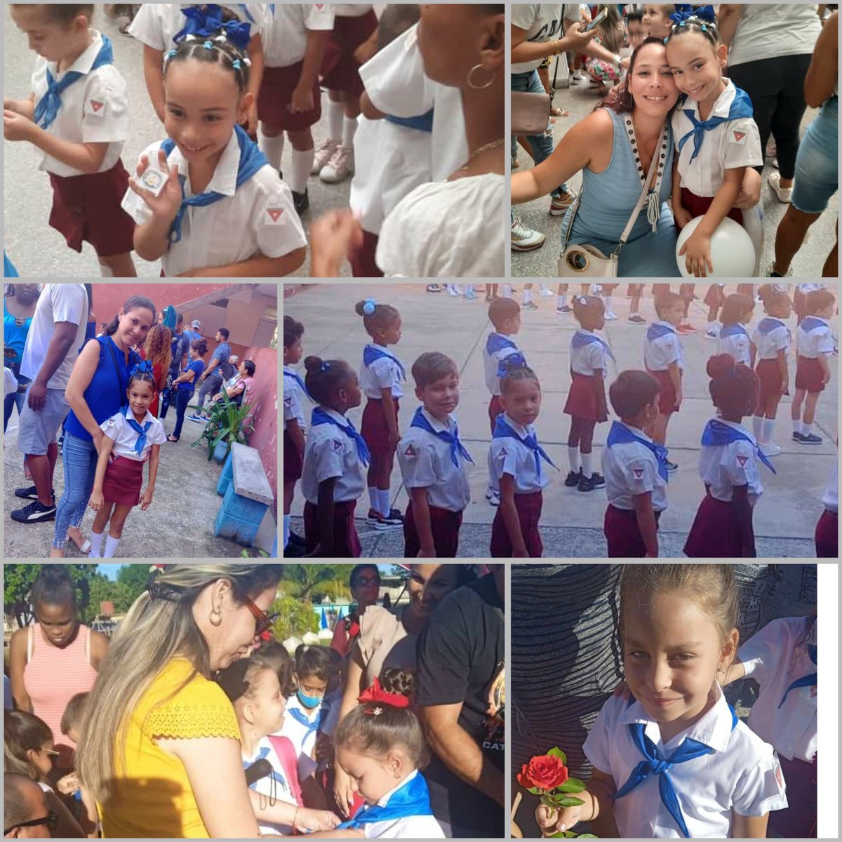 La pañoleta azul significa un inicio, un crecimiento y una alegría para la familia cubana que tiene niñas y niños en esa etapa escolar. 
Es un gran homenaje, sin dudas.
¡Moncadistas, siempre listos! 
#CheVive 
#CamiloVive 
#AgroalimPorCuba 🇨🇺