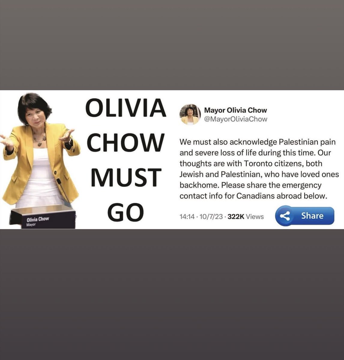 ⁦<a href="/CP24/">CP24</a>⁩ this is why Olivia chow was booed