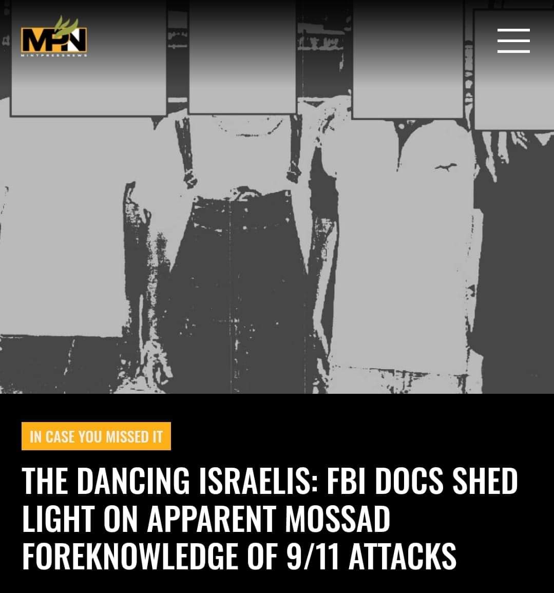 911Gene's tweet image. "Israel" HAS NOT been good to the U.S.!!! #911Foreknowledge #DancingIsraelis @MOSSADil 

IN CASE YOU MISSED IT
THE DANCING ISRAELIS: FBI DOCS SHED LIGHT ON APPARENT MOSSAD FOREKNOWLEDGE OF 9/11 ATTACKS

[Also note: The FBI tampered with evidence and whited out the photos showing