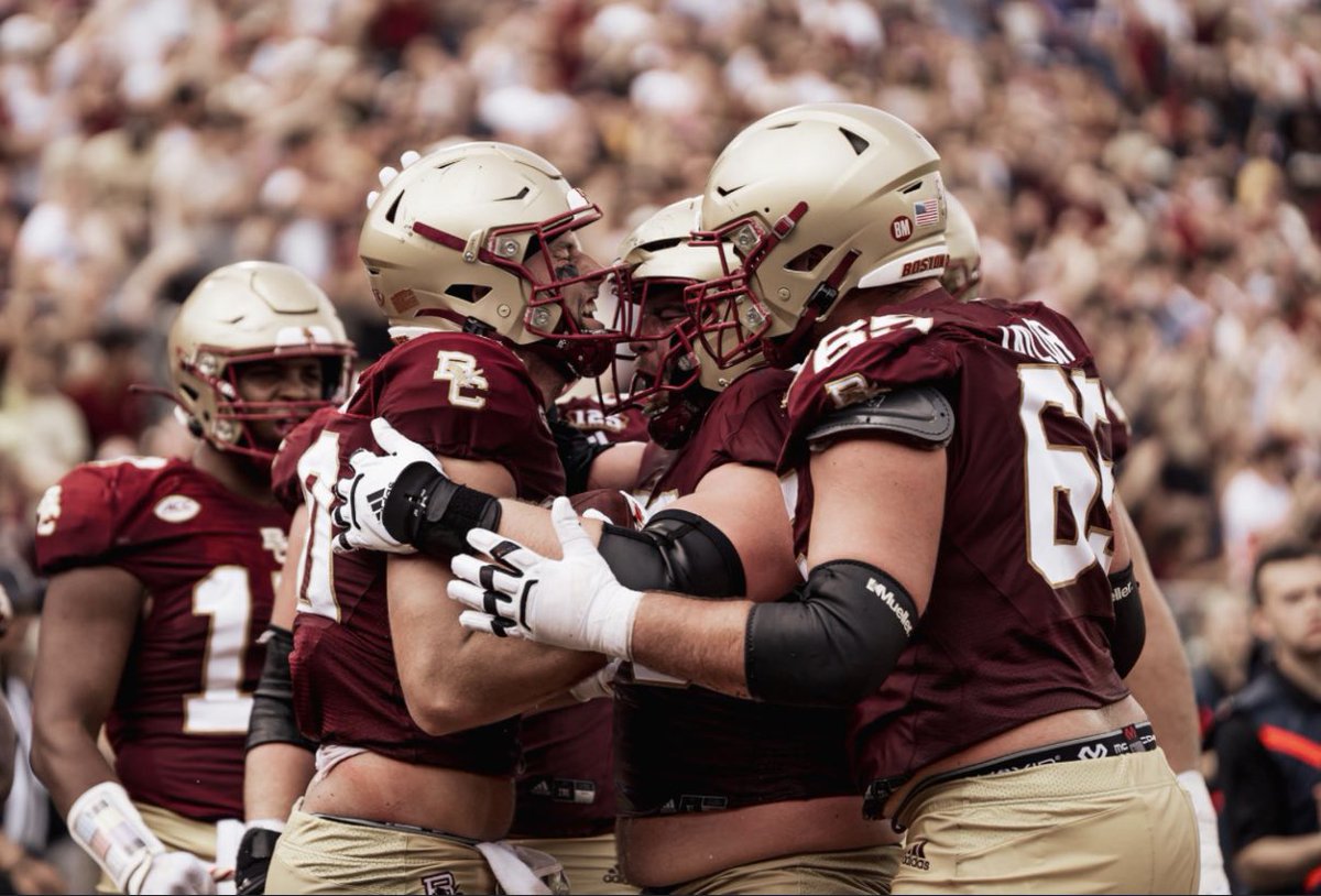 beging blessed to have received my first official offer from Boston college!!❤️💛 #offered #CollegeFootball