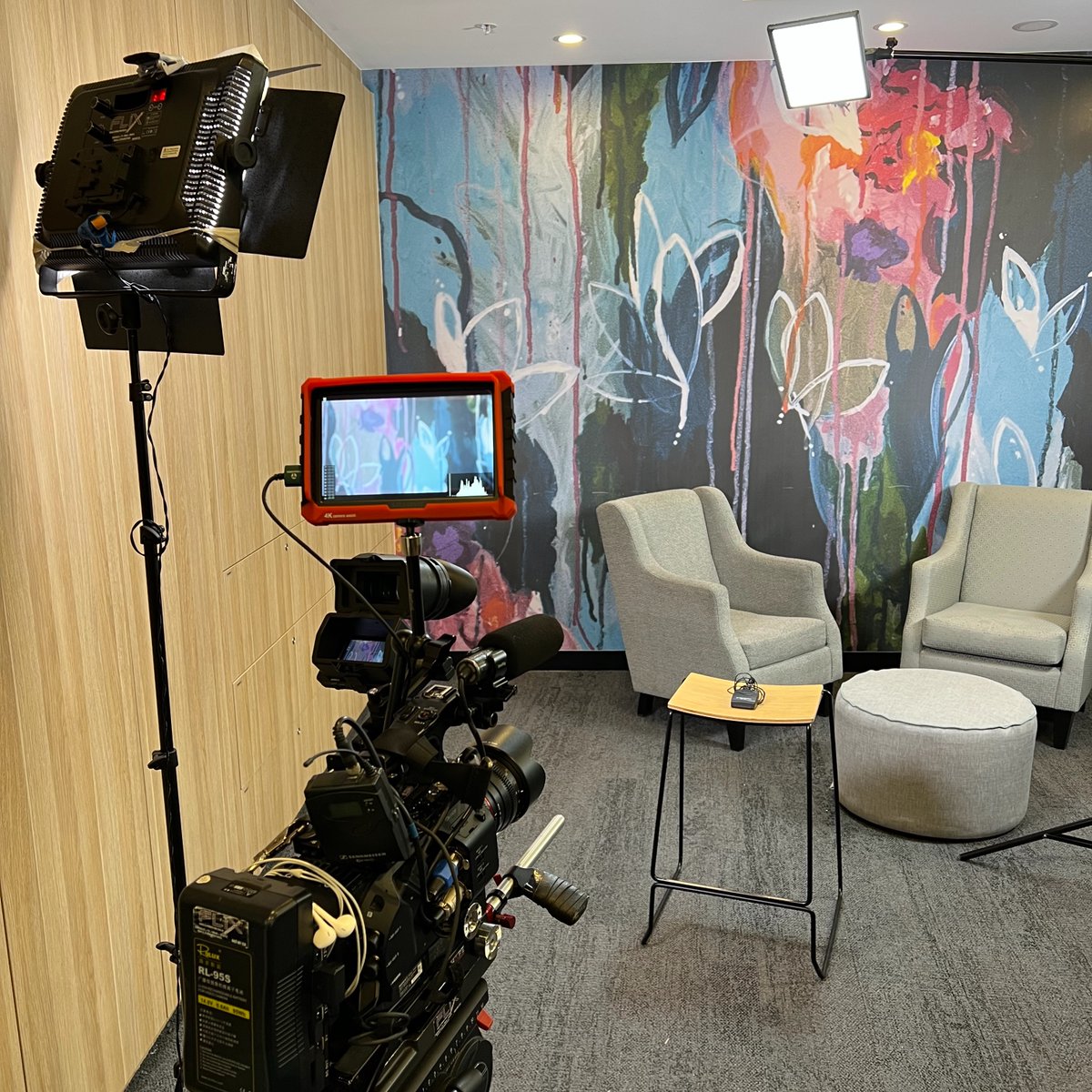 Interview set up for one of our favourite clients 🎥