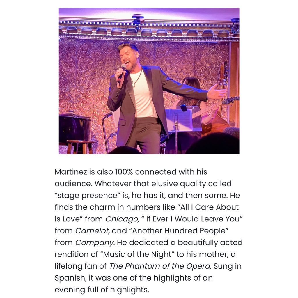 martinezmau's tweet photo. Thank you @BroadwayWorld ๐๐ผ
Cc
@divarobbie @54Below @alexismichelle #LinedyGenao https://t.co/2bJBsMjh6Y