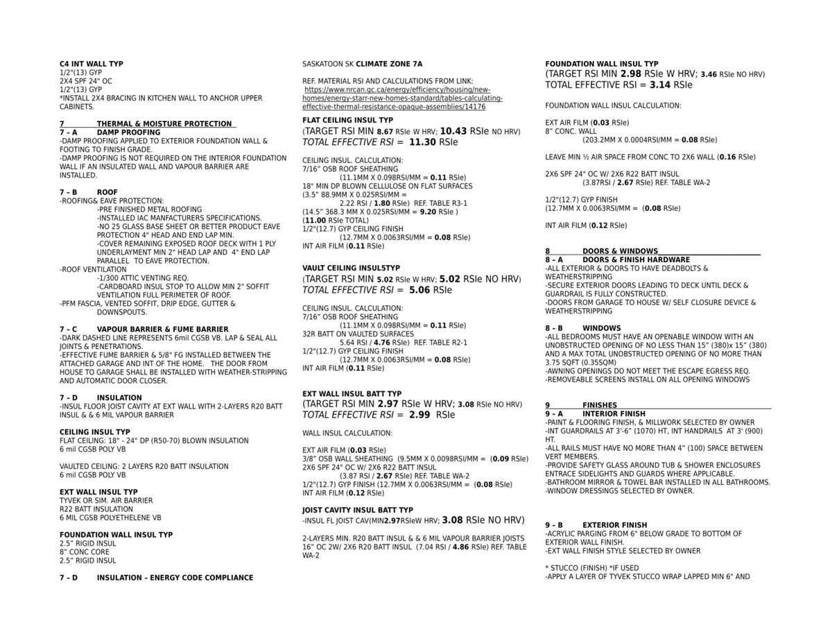 Saskatchewan Custom Home Plans drawn for Barry Homes.  1400 Sqft Walkout Bungalow to be constructed in Sarilia Estates (near Langham)