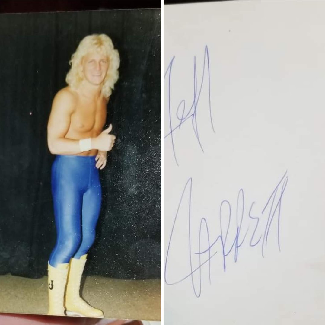 @RealJeffJarrett @karenjarrett @HeyHeyItsConrad found my Jeff Jarrett picture he signed for me when I was still in diapers and he wws starting out in the wrestling business