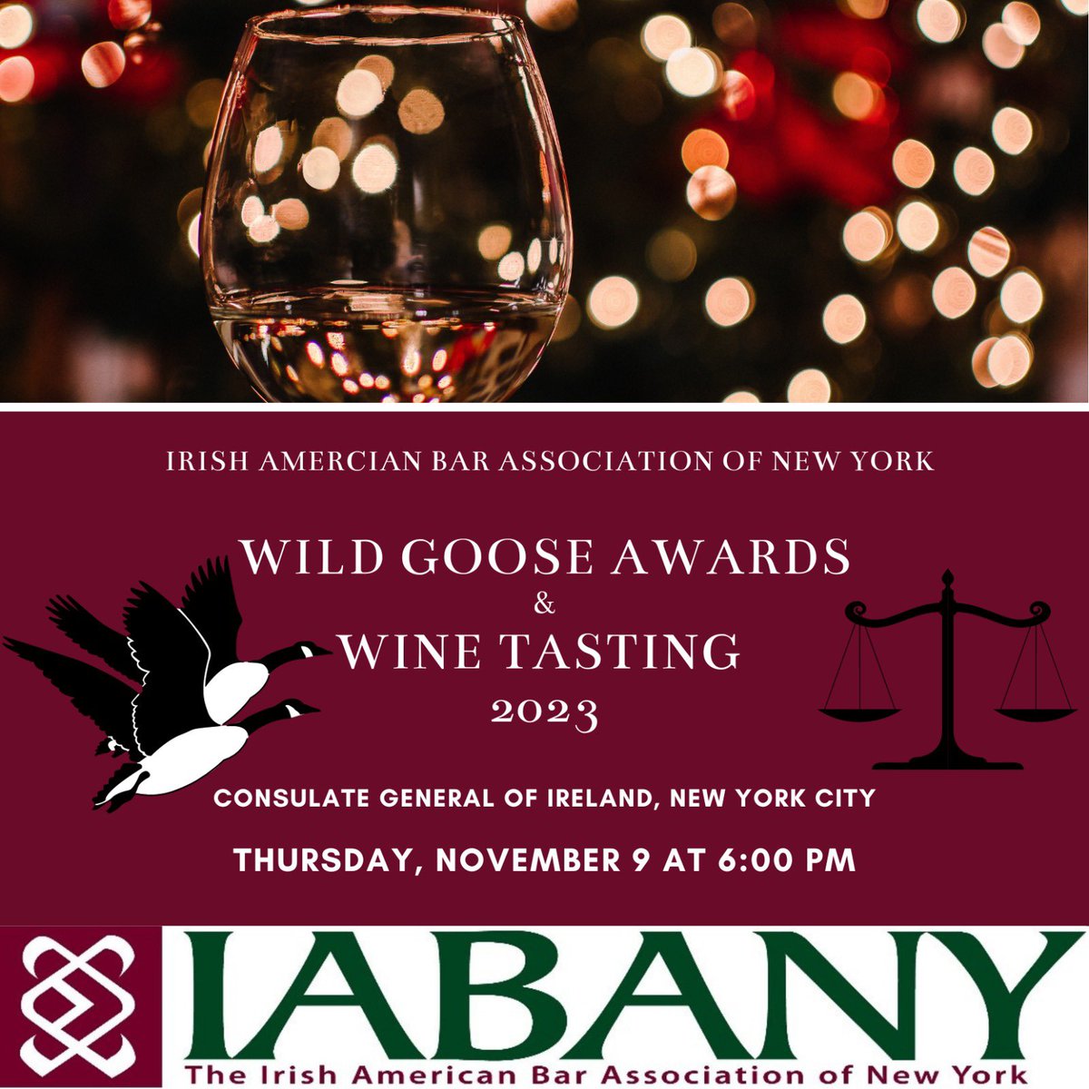 Our “Wild Goose” Awards &amp; “Wine Geese” Wine Tasting Event is back for 2023. Get your tickets now and join us on November 9 at 6:00 pm in NYC: eventbrite.com/e/wild-goose-a…