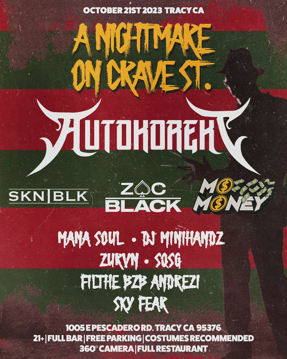 Throwing a Halloween Party next Saturday 10/21 in Tracy CA 📍

Bass Music | 2 Bars | 360 Camera | Free Parking | Costumes

Pull up 209 area!