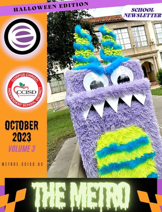 Take a look at the Halloween Edition of our family newsletter, The Metro, for upcoming events including: Red Ribbon Week, Metro E Family Night, and our next theatre production Hallmarks of Horror. <a href="/MetroElem/">MetroESchoolofDesign</a> <a href="/Milner_MetroE/">Justin Milner</a> @ccisd Click the link below:
pubhtml5.com/bookcase/lfsgq