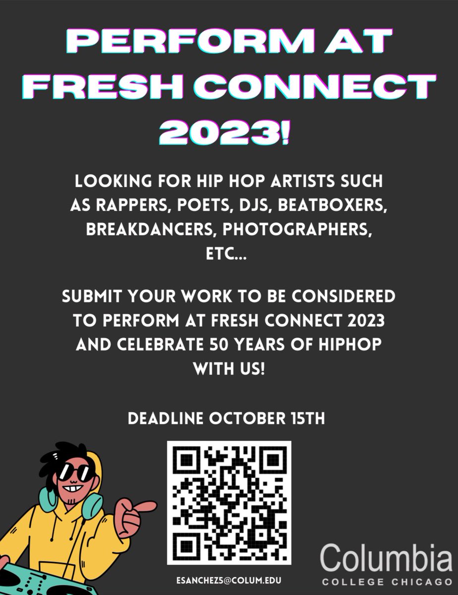 CCCFreshConnect's tweet image. Come share the love and explore the opportunity to be a preforming talent at The Fresh Connects 6th event at Columbia College Chicago! #ccc #columbiacollegechicago #freshconnecct