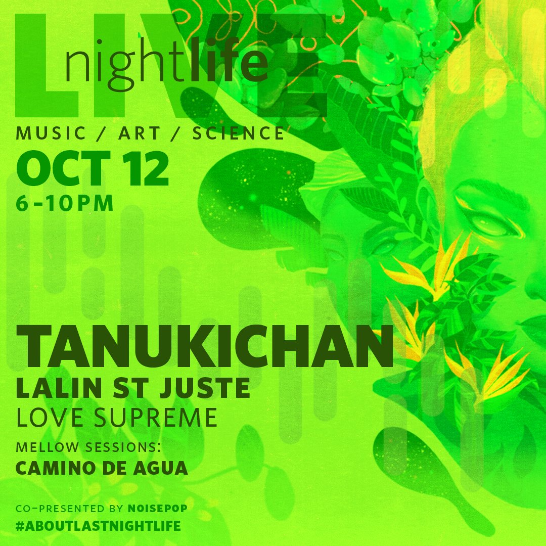 DoTheBay (@dothebay) on Twitter photo THIS THURSDAY 💚 <a href="/noisepop/">Noise Pop</a> heads to <a href="/calacademy/">California Academy of Sciences</a> for NightLife LIVE with <a href="/Tanukichanmusic/">Tanukichan</a>, <a href="/lalinstjuste/">LalinStJuste</a>, <a href="/LoveSupremeSF/">Love Supreme SF</a> + more for a night of shoegaze tunes, craft cocktails, environmental wonders + more 🌿 Win tickets bit.ly/3tonyGn THIS THURSDAY 💚 <a href="/noisepop/">Noise Pop</a> heads to <a href="/calacademy/">California Academy of Sciences</a> for NightLife LIVE with <a href="/Tanukichanmusic/">Tanukichan</a>, <a href="/lalinstjuste/">LalinStJuste</a>, <a href="/LoveSupremeSF/">Love Supreme SF</a> + more for a night of shoegaze tunes, craft cocktails, environmental wonders + more 🌿 Win tickets bit.ly/3tonyGn