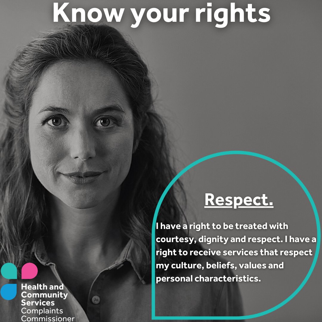 SAHCSCC's tweet photo. 📕   📖   📕
YOUR RIGHTS |  It's vital to know your rights when you access health and community service providers in South Australia, including your right to be treated with respect. Learn more here: https://t.co/Hs5QVIRkdQ
#SAHCSCC https://t.co/yu2agJdFcV