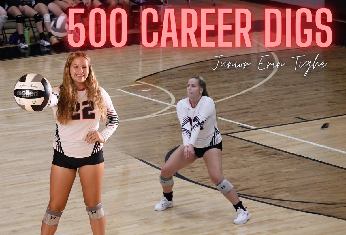 GreenonGirlsVB's tweet photo. We’ve got another one in the house! Congratulations to Junior Erin Tighe on achieving 5️⃣0️⃣0️⃣ career digs! We are so proud of you! https://t.co/LOUTAt2b7h