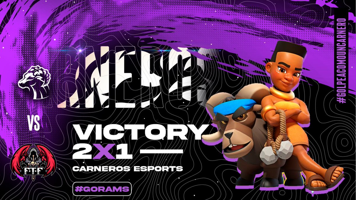 SeralphGaming's tweet photo. #ClashRoyale | 🟣RESULTADOS⚪

¡Después de un duro encuentro, los carneros no sucumben y logran salir victoriosos! 🐏🌟

🏆| @GamingMonster_L
🆚| @EsportFtf
✅| 2-1 
📊| Fase de grupos | J3
🏅| @Luiscort_21

#GolpeaComoUnCarnero https://t.co/qVM5ZGQtMv