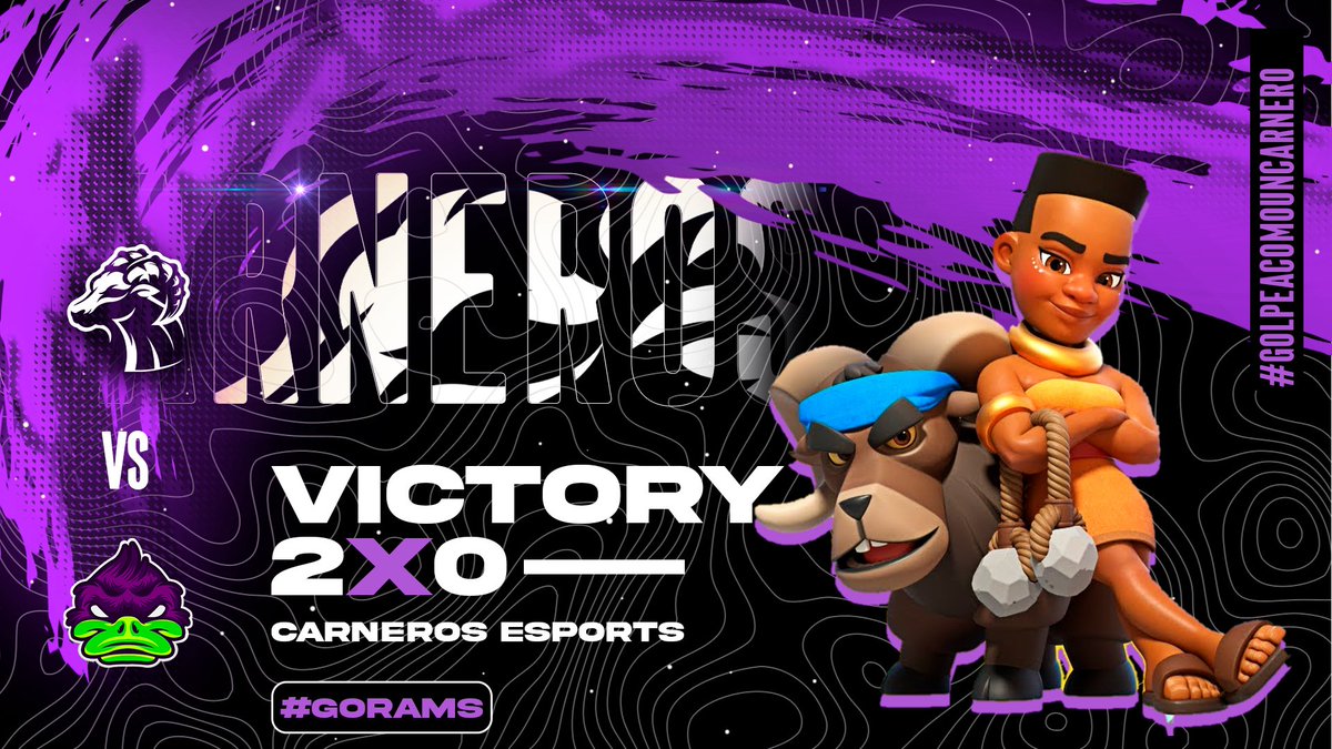 SeralphGaming's tweet photo. #ClashRoyale | 🟣RESULTADOS⚪

¡Los carneros logran el objetivo y nos regalan una brillante actuación esta noche! 🐏💥

🏆| @GametosLiga
🆚| @DCTeamCR
✅| 2-0 
📊| Fase de grupos | J2
🏅| @MemasosXD1

#GolpeaComoUnCarnero https://t.co/9ULvFQCom0