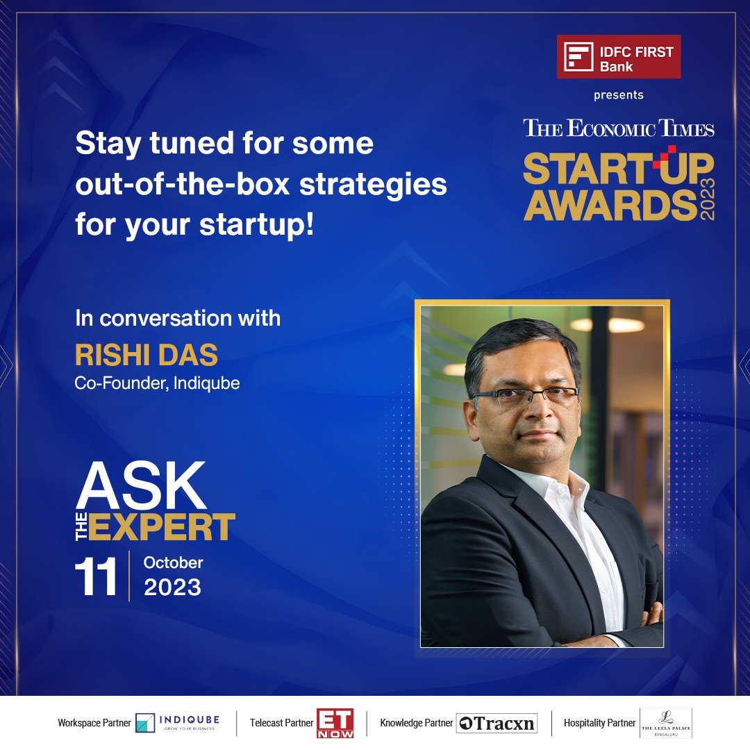 StartupAwardsET's tweet image. Mark your calendars and get ready for an engaging conversation with Rishi Das, Co-Founder of @indiqube! Join us on 11 October 2023, as we dive into the world of entrepreneurship, innovation, and workplace solutions. 
You wouldn’t want to miss out on this one.
@ETNOWlive
#etsa