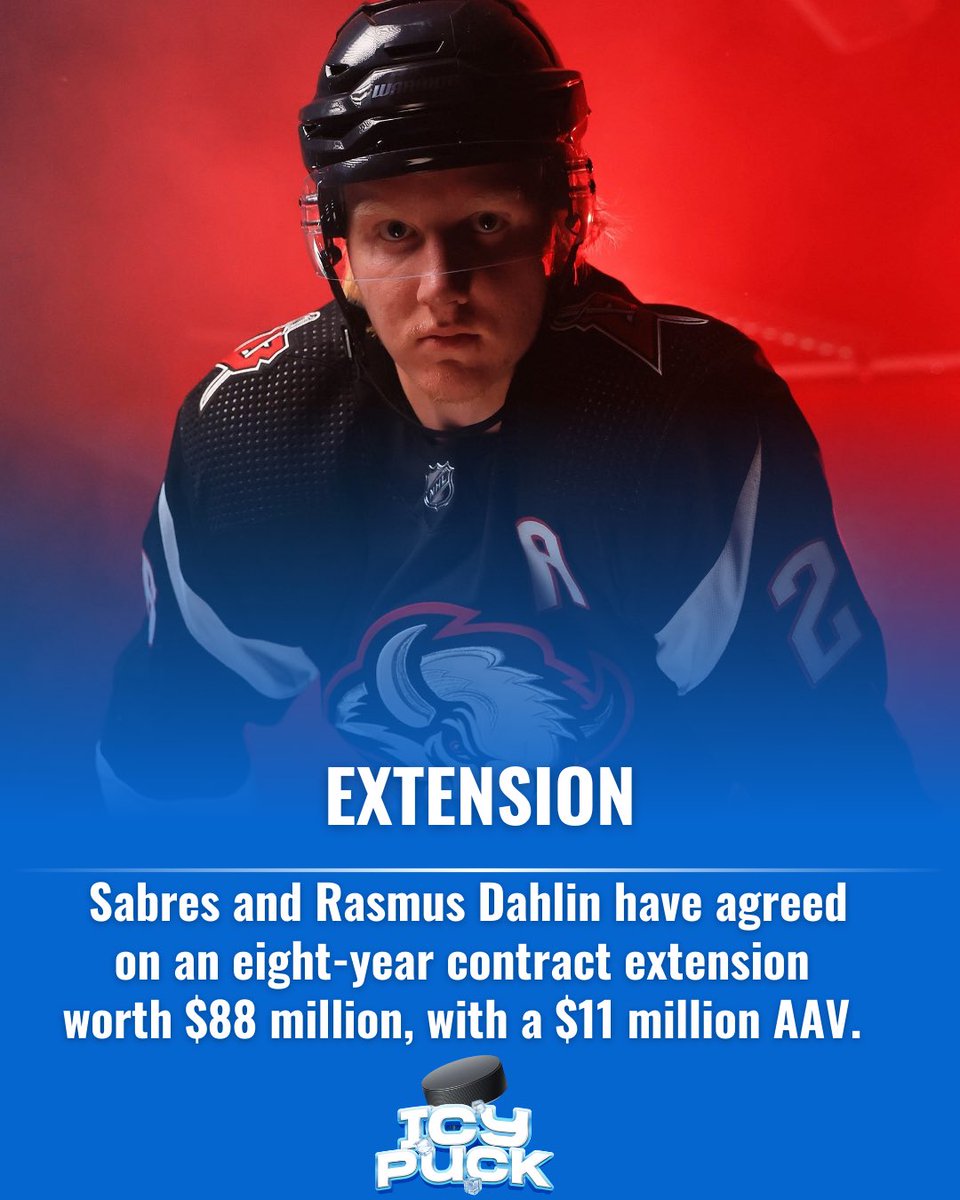 The Sabres and Rasmus Dahlin have mutually agreed to a contract extension 📝

#nhl #hockey #rasmusdahlin #buffalo #buffalosabres #extension #sign