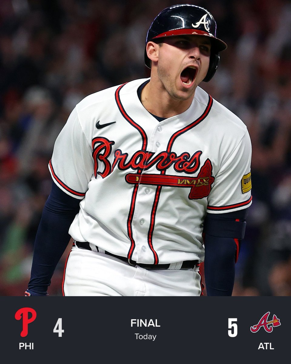 BRWalkoff's tweet photo. Atlanta comes back to take Game 2 and even the series 💪 https://t.co/GfFXSEID76