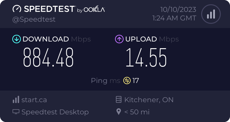 pozpiggy86's tweet photo. This is what a lot of customers of @Rogers @Distributel @TekSavvyNetwork @startca and #EBOX are all facing in the N2B (Kitchener, ON) area. Some of us, like me, are paying for 1000/50, however #Rogers is saying there is nothing wrong as my modem is to spec. #CRTC

The real issue here is that Rogers has sold their network to beyond what it has the capacity to handle in this area, leaving some of us with a lot less than what we're paying for. This isn't just a time of day thing either. This is all day EVERY day because Rogers refuses to properly maintain and upgrade their network as the demand for capacity grew.

Time is ticking now, as @Bell has been putting in FTTP service as close to me as the street behind the end of the complex. If this keeps up for much longer and Rogers fails to deliver, I will have NO problem switching to #Bell #FTTP where I will actually be able to consistently get the speed that I pay for.

Why is this an acceptable practice? Why are customers continually being cheated out of what they are paying for?

@CTVNews @CTVKitchener @globalnews @TheRecord @CBCNews @CRTCeng @MercuryTribune @TheSpec 

It's time someone started holding Rogers accountable for the fact that no matter the carrier you are with, in many areas of Canada to this day, you are continually denied or otherwise being cheated out of what you are paying for because Rogers is #CanadasDecrepitNetwork

If they're not unstable and unreliable, they're #NotAsAdvertised and it's excuse after excuse for why they can't fix the issue. It's time for the excuses to end already.