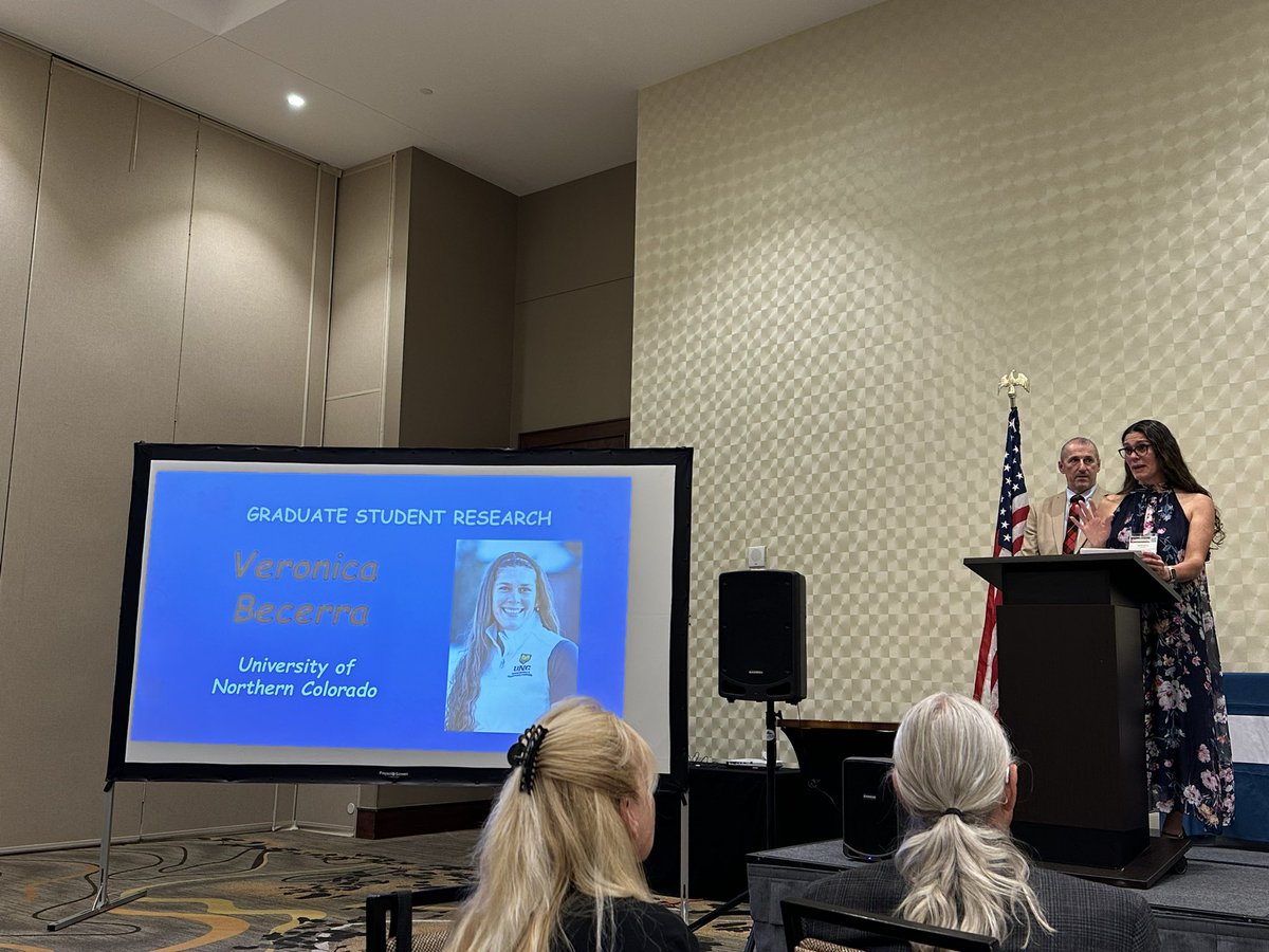 NexusPolicy's tweet photo. Another winner @SHAPE_Colorado award celebration for Veronica Becerra from @UNC_Colorado! Graduate Student Research winner for 2023! “I am grateful for the opportunity to share my love and passion for teaching.” https://t.co/usmNQQUYET