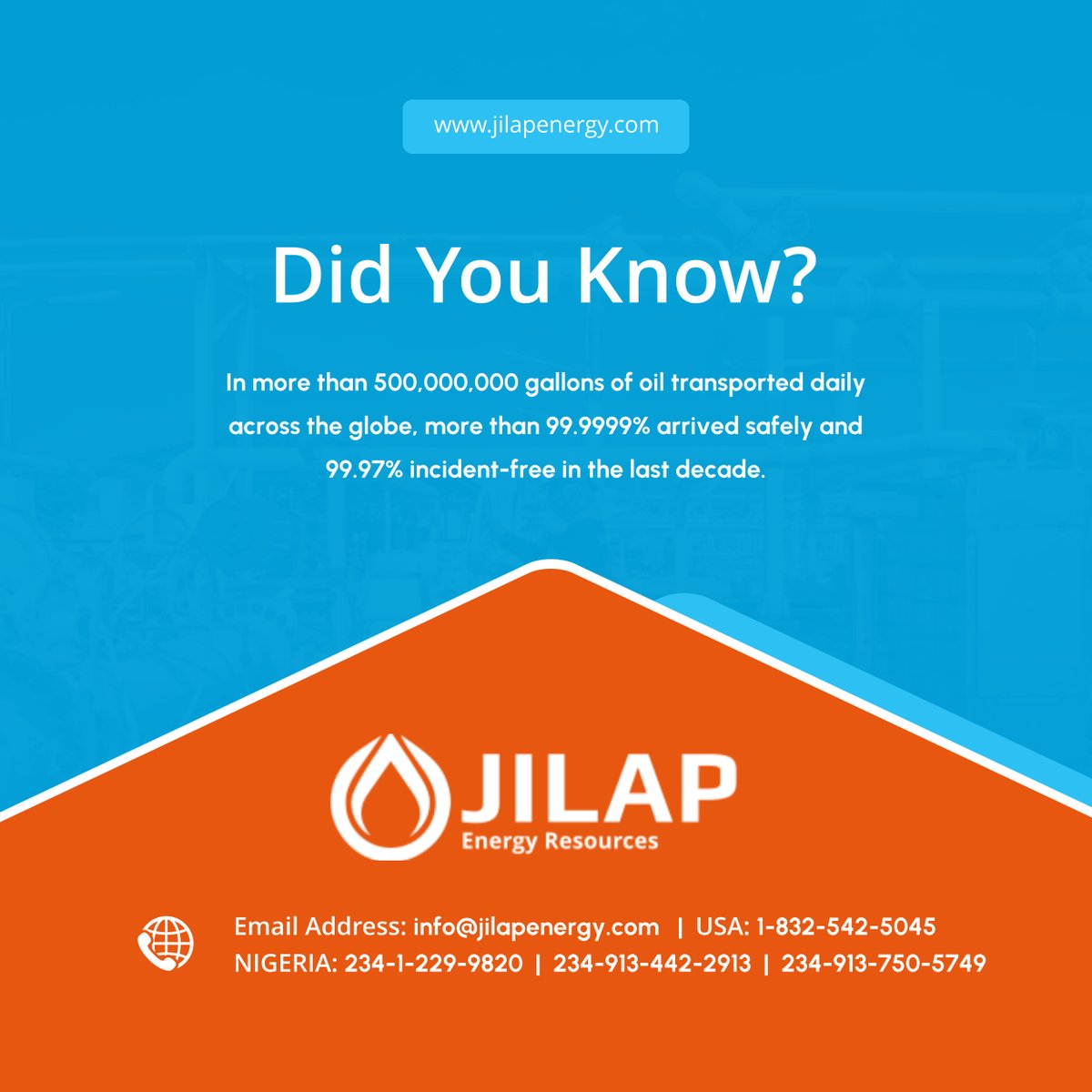 jilap_energy's tweet image. Want to learn more quick facts about oil spill prevention and response? Read more here: tinyurl.com/3w6seapt.

#OilAndGasSolutions #RichmondTX #OilSpillPrevention