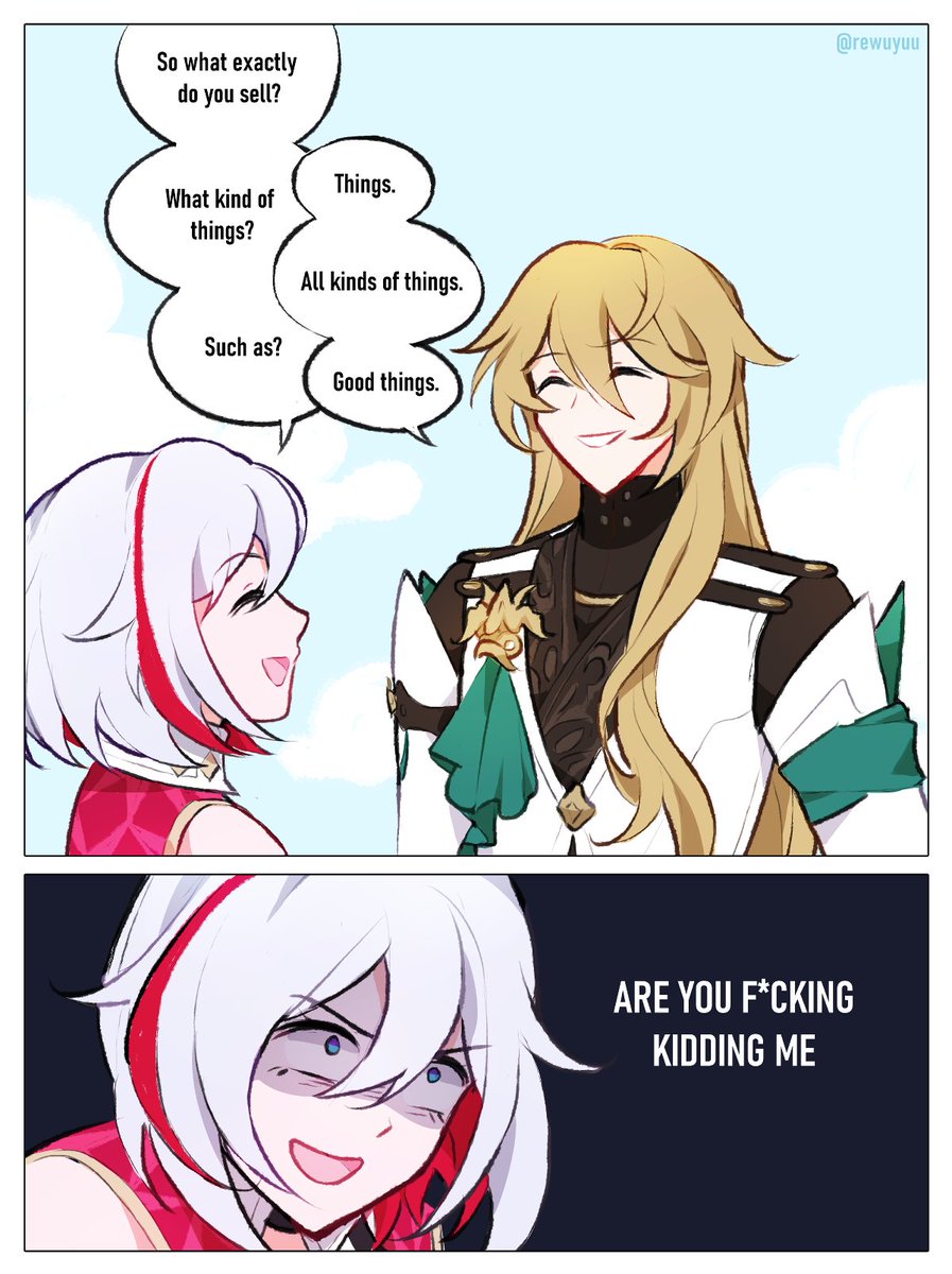 i have a need to see these two in the same room talking about business #topaz #luocha #honkaistarrail
